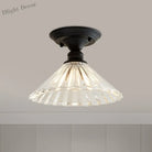 Ximena Industrial Wavy Glass Semi - Flush Mount Light