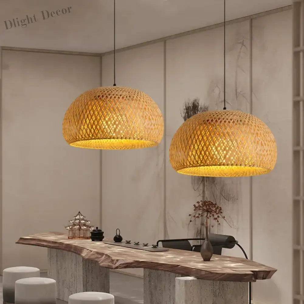 Zen Bamboo And Rattan Woven Chandelier - Exquisite Lighting For Chinese Southeast Asian - Inspired