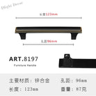 Zinc Alloy Solid Cabinet Door Handles – Modern Minimalist Knobs for Wardrobe and Kitchen Furniture 8197-96 Handles